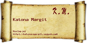 Katona Margit névjegykártya