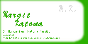 margit katona business card